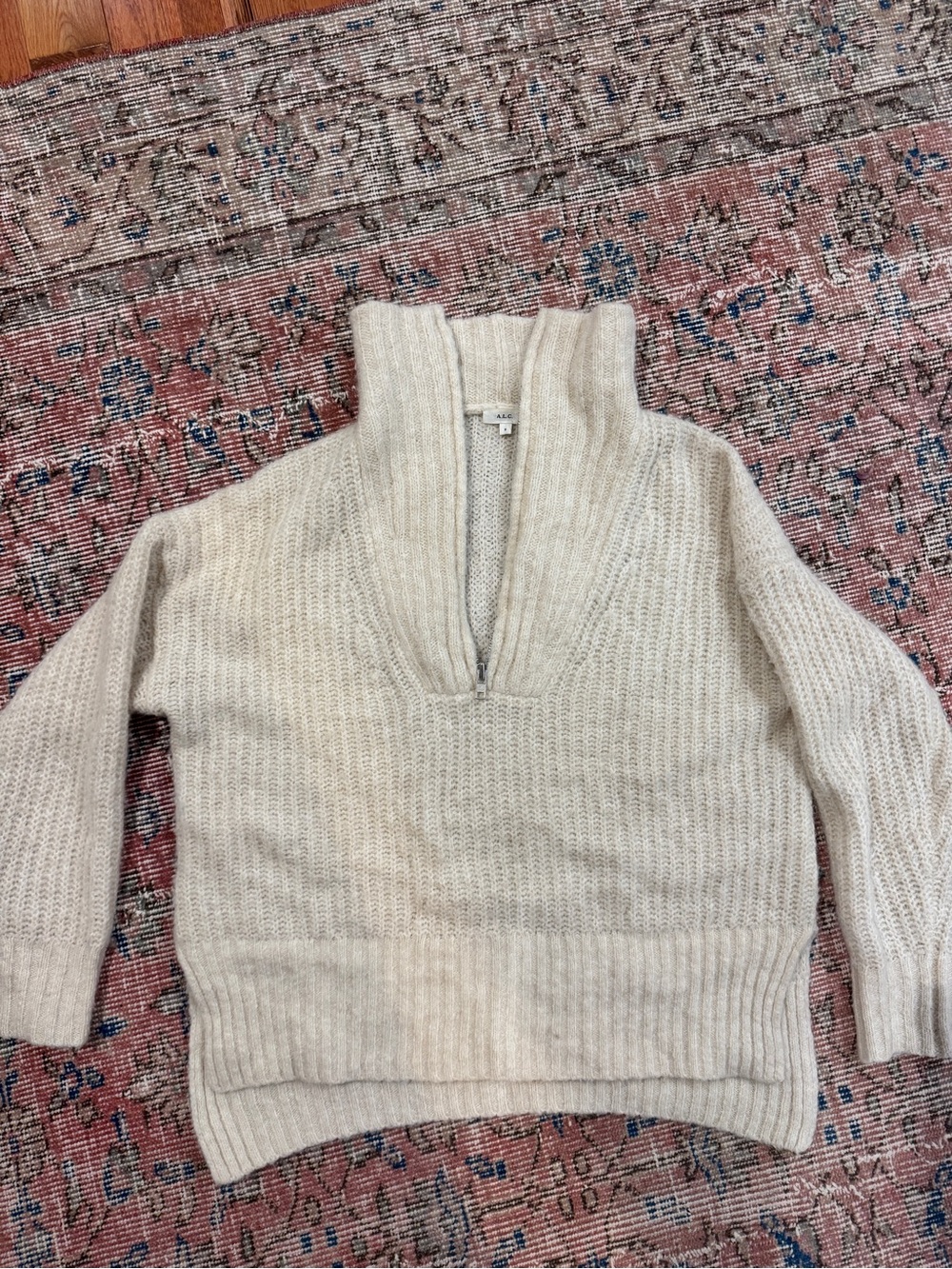 ALC Wool Blend Cream Pullover Sweater